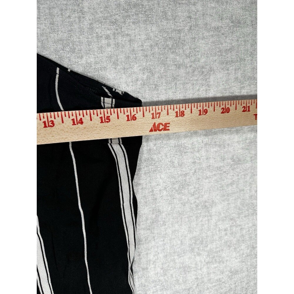 L'ACADEMIE Cami Top Womens Small Black White Striped Viscose Adjustable Straps - Picture 2 of 5